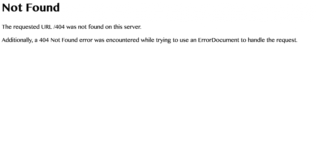 bad ugly generic 404 page
