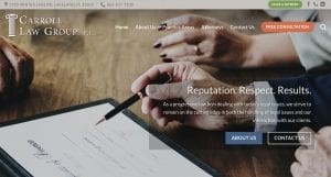 TBA Marketing - Web Design - Carroll Law Firm