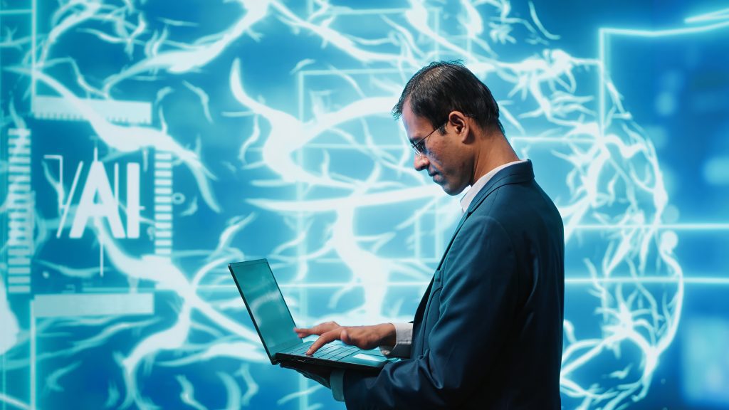 Image: Digital Marketing Network - Man with computer AI